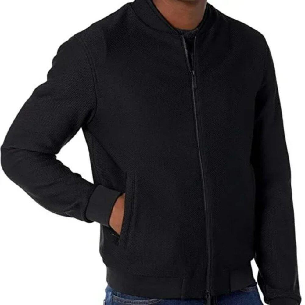 Emporio Armani Black Bomber Jacket